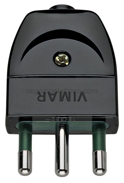 VIW00202 Spina 2P+T 16A S17 assiale nero