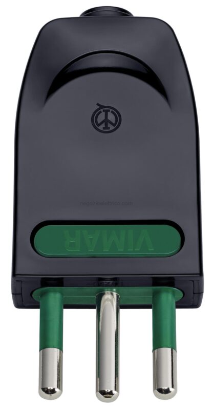 VIW00203 Spina 2P+T10A orientabile S11-SPB11 nero