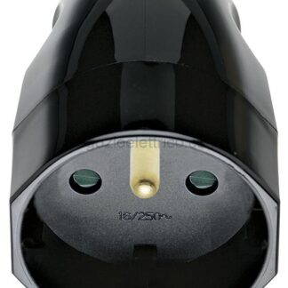 VIW00251 Presa 2P+T 16A francese assiale nero