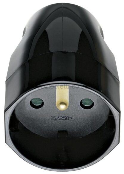 VIW00251 Presa 2P+T 16A francese assiale nero