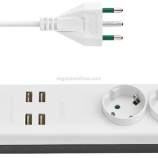 VIW00447.CC.B Presa mult. 16A 3schuko+4USB+int. + WiFi