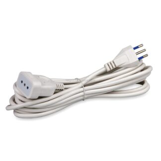 MST00612-SB Cavo lis.3x0.75 Mt.3 Sp.+Pr.Si.BIANCO