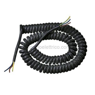 MST00616 Spezz.cavo estensibile 3x0.75 Mt.5 NERO
