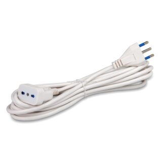 MST00635-SB Cavo lis.3x1 Mt.5 Sp.+Pr.Si.16A+T BIANCO