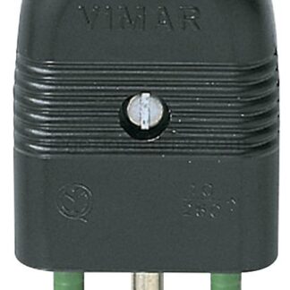 VIW01021 Spina 2P+T 10A assiale nero