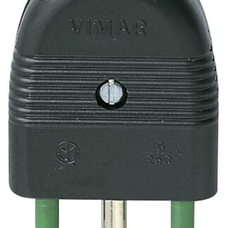 VIW01026 Spina 2P+T 16A assiale nero