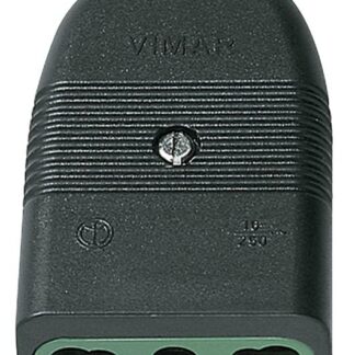 VIW01029 Presa 2P+T 16A P17/11 assiale nero