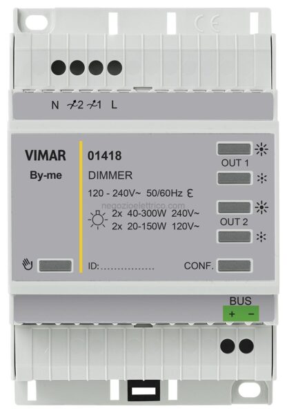 VIW01418 Dimmer domotico 2 OUT 200W LED 120-240V