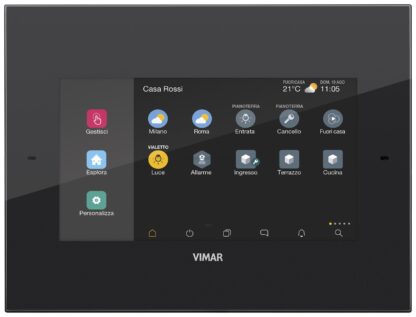VIW01422 Touch screen domotico IP 7in PoE nero