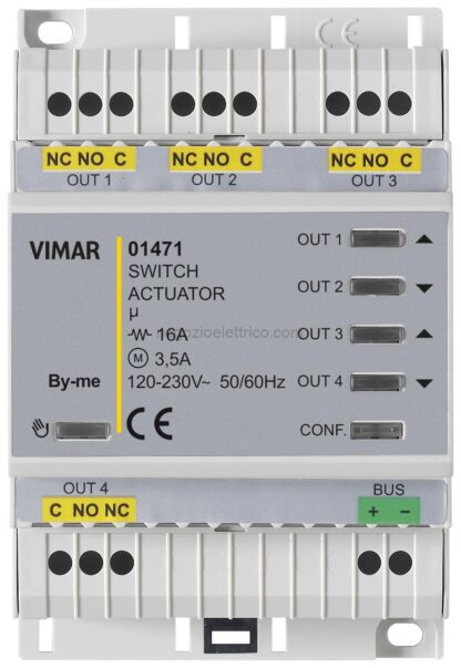 VIW01471 Attuatore domotico multifunz. 4out rel