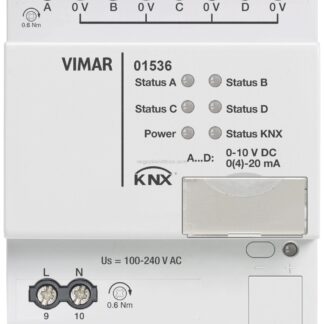 VIW01536 Attuatore 4 uscite analogiche KNX