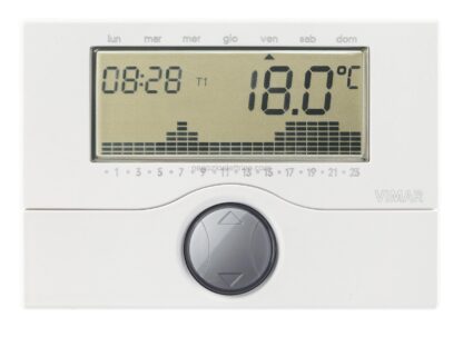 VIW01910 Cronotermostato a batt. parete bianco