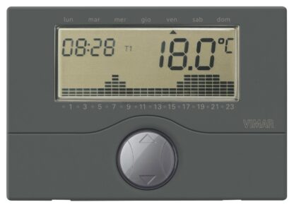 VIW01910.14 Cronotermostato a batt. parete antracite