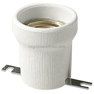VIW02174.D Portalampada E27 43mm porc.piast.dritta