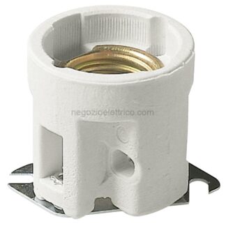 VIW02182.D Portalampada E27 50mm porc.piast.dritta
