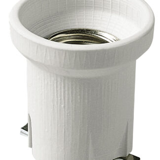 VIW02187 Portalampada E40 porc. piastrina dritta
