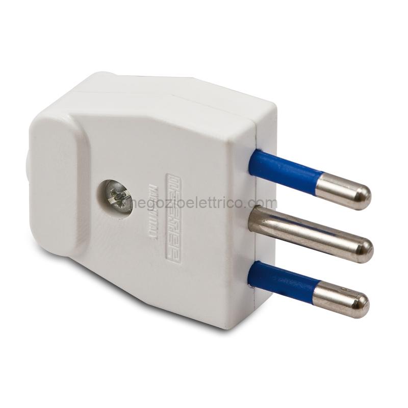 MST05121 Spina 2 poli+T 10A Bianca