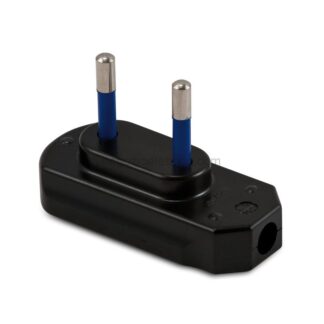 MST05430 Spina piatta 2 poli 10A Nera