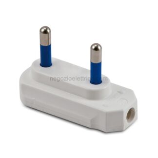 MST05441 Spina piatta 2 poli 16A Bianca