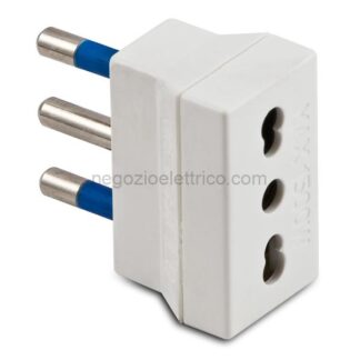 MST05621 Adatt.Sempl.Bipresa 16A+T Bianco