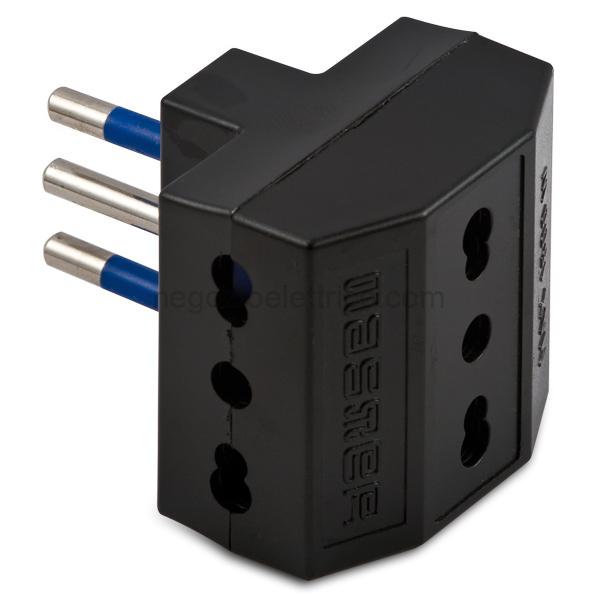MST05650 Adatt.Triplo 10A+T Nero