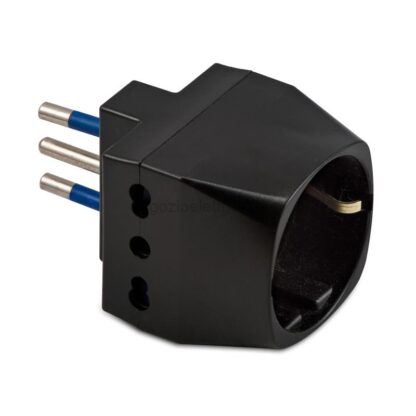MST05750 Adatt.Triplo-Schuko 10A+T Nero