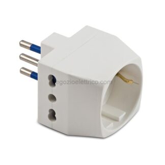 MST05751 Adatt.Triplo-Schuko 10A+T Bianco
