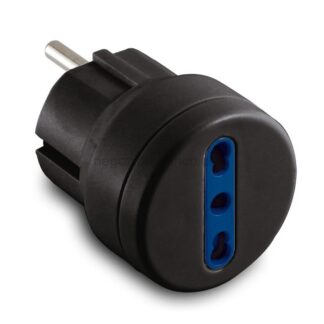 MST05770 Adatt.Sp.Schuko-Bivalente 16A+T Nero