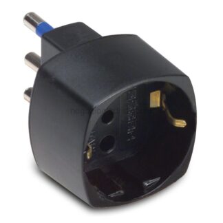 MST05820 Adatt.Schuko 16A+T Nero c.Sicurezza