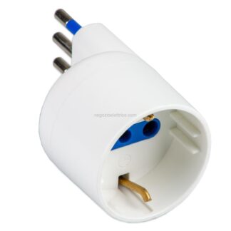 MST05851 Adattatore S11/Schuko 10A 2P+T Bianco