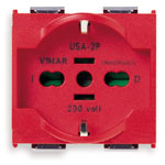 VIW08410.R Presa 2P+T 16A universale rosso