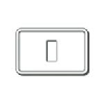 VIW08635.I.12 Placca 1M resina scatto bianco