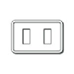 VIW08636.I.12 Placca 2M resina scatto bianco