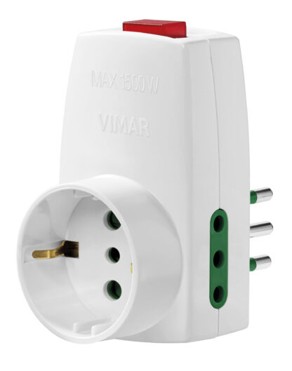 VIW0P00330.B Adattatore S11+2P11+P30+interrut. bianco