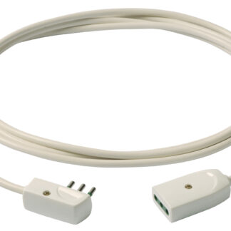 VIW0P32364.B Cavo prolunga 3G0,75+spinapiatta 3m bian