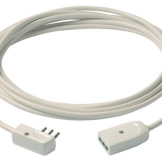 VIW0P32369.B Cavo prolunga 3G0,75+spinapiatta 5m bian