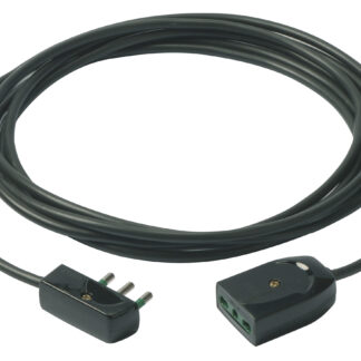 VIW0P32386 Cavo prolunga 3G1+spina piatta 3m nero