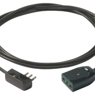 VIW0P32389 Cavo prolunga 3G1+spina piatta 5m nero