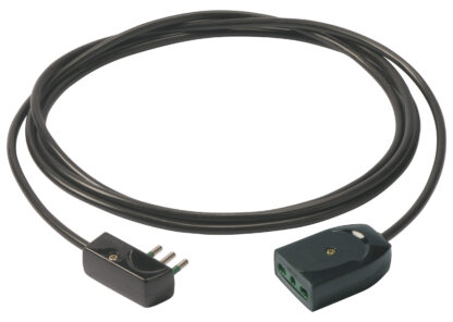 VIW0P32389 Cavo prolunga 3G1+spina piatta 5m nero