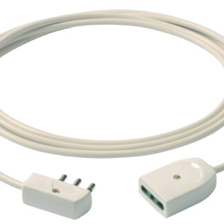 VIW0P32389.B Cavo prolunga 3G1+spina piatta 5m bianco