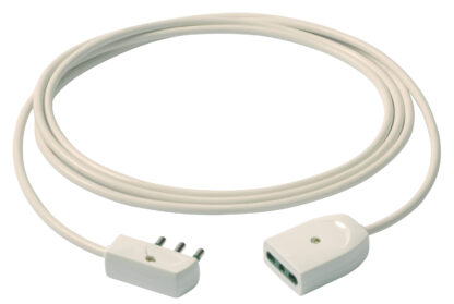 VIW0P32389.B Cavo prolunga 3G1+spina piatta 5m bianco