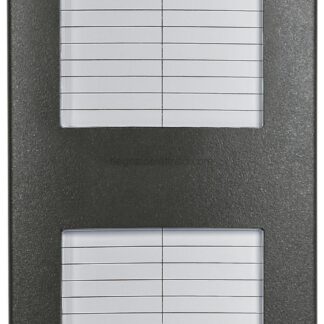 VIW122N/35 Placca suppl. 2M 2 cartelli grigio sabl