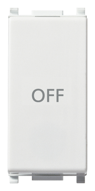 VIW14056.33 Pulsante 1P NO+NC 10A simbolo OFF bianco