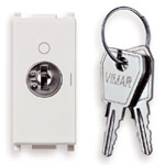 VIW14087 Pulsante 2P NO 16A +chiave bianco