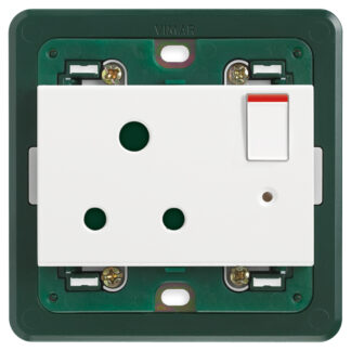 VIW14215 Presa 2P+T 5A inglese interr. bianco