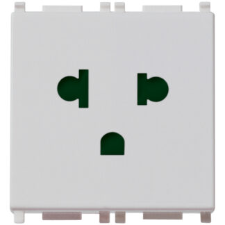 VIW14248.SL Presa SICURY 2P+T 16A USA+EU Silver