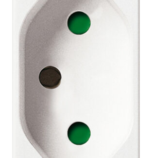 VIW14264 Presa SICURY 2P+T 10A brasiliano bianco