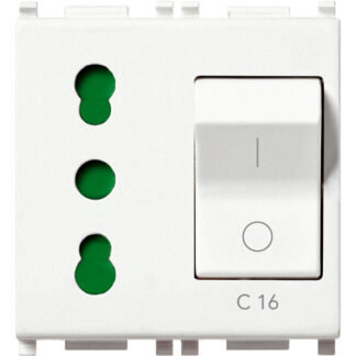 VIW14273 Presa 2P+T 16A P17/11 intb+MT C16 bianco