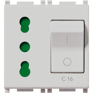 VIW14273.SL Presa 2P+T 16A P17/11 intb+MT C16 Silver