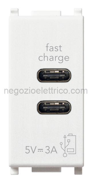 VIW14292.CC Alimentatore USB C+C 5V 3A 1M bianco